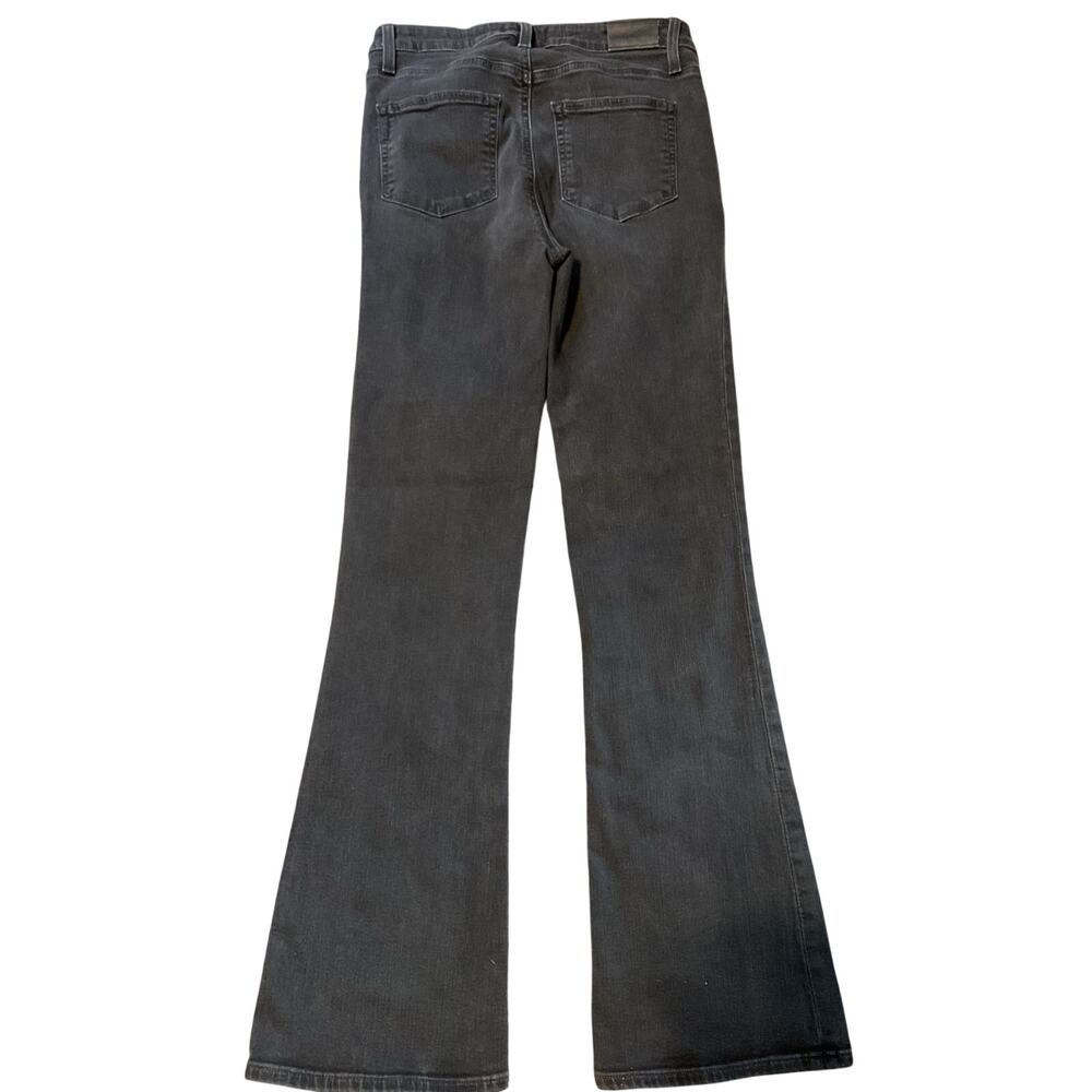 PAIGE Laurel Canyon High Rise Flare Jeans – Black Willow, Size 28 - Picture 2 of 7
